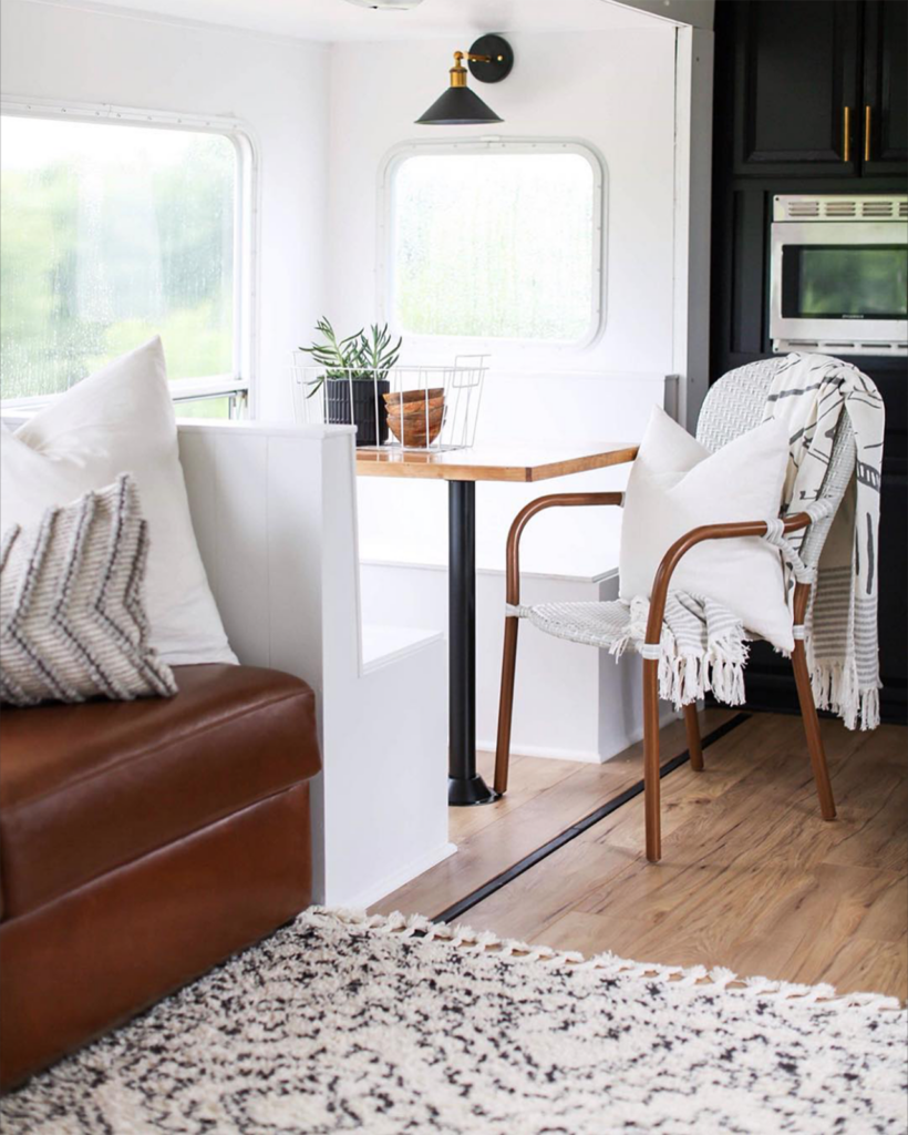 modern rustic travel trailer renovation