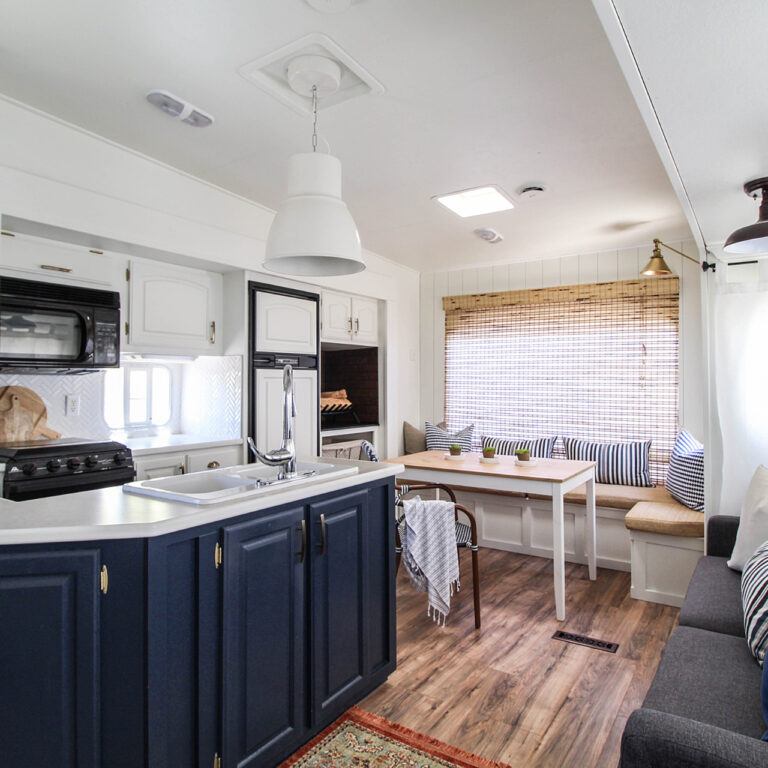 A Jayco fifth wheel gets a coastal-inspired renovation from @rvfixerupper