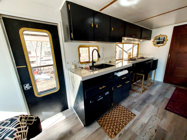 modern camper kitchen