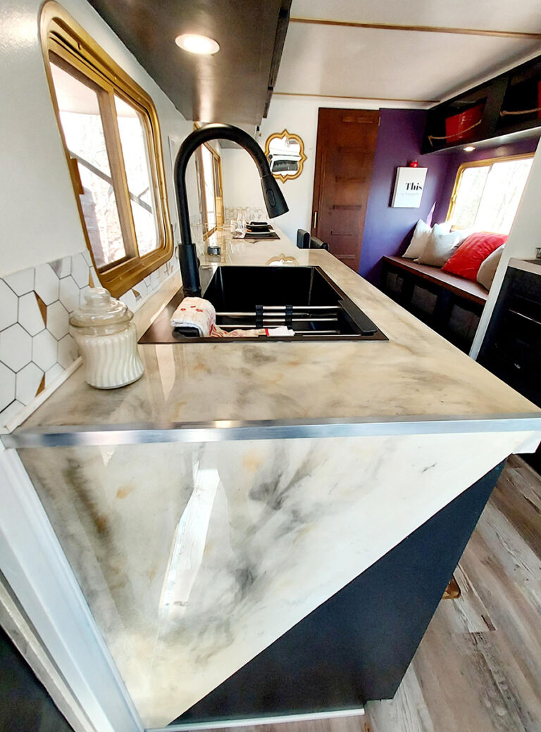 modern camper kitchen