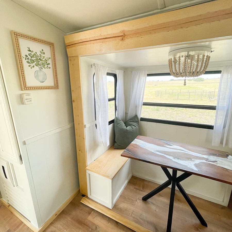 RV dinette booth renovation