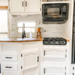 white camper kitchen renovation