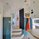 Jayco 5th Wheel with Benjamin Moore Aegean Teal on accent wall