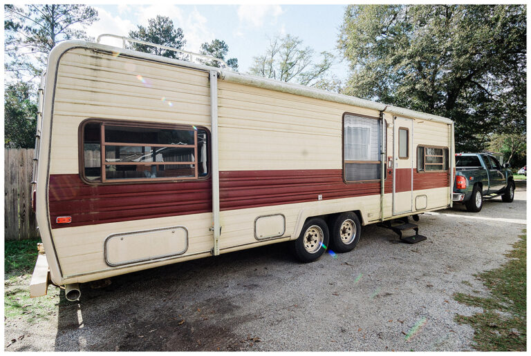 This 80's camper renovation was inspired by the California Coast