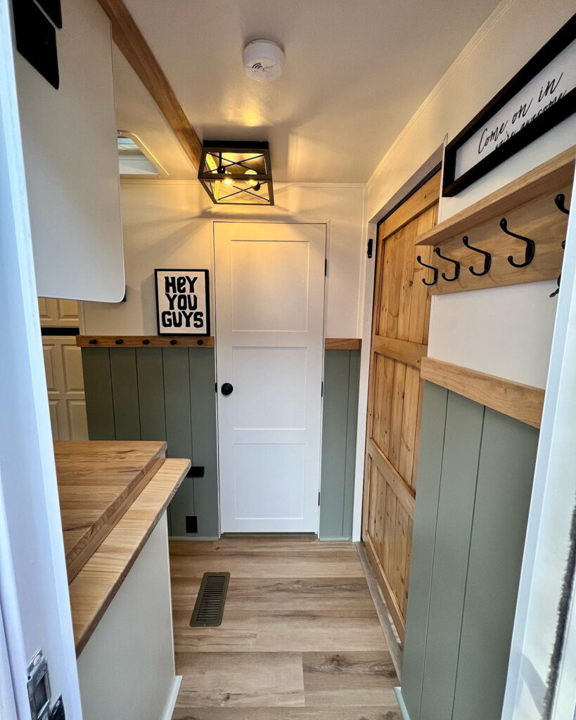 rustic modern camper interior