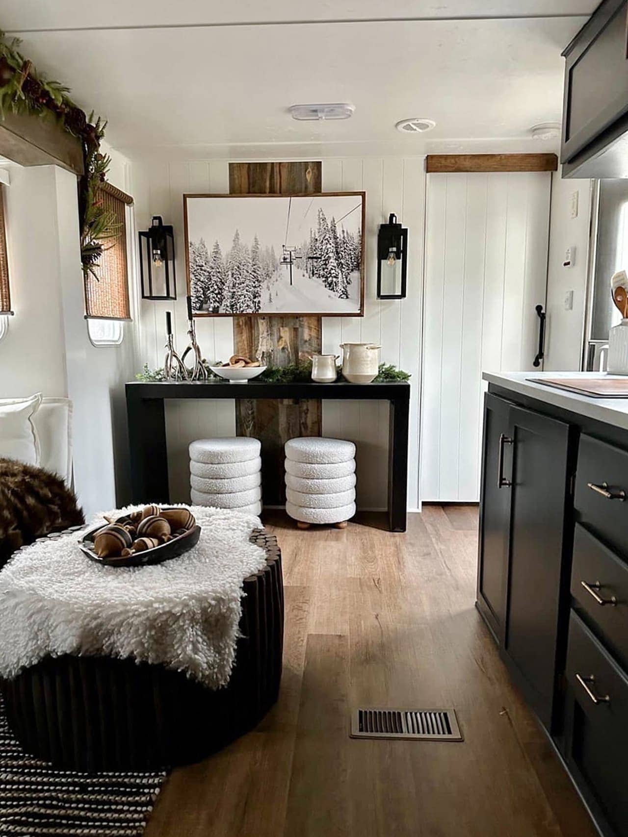 cozy Christmas chalet camper