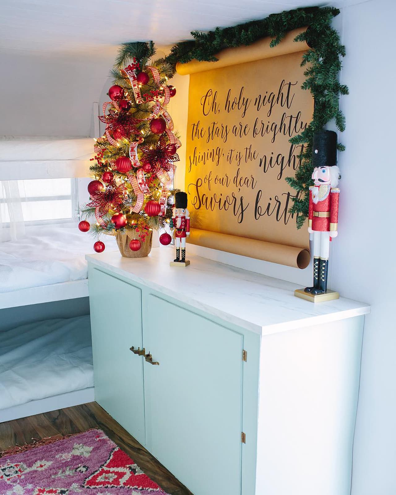 camper Christmas interior