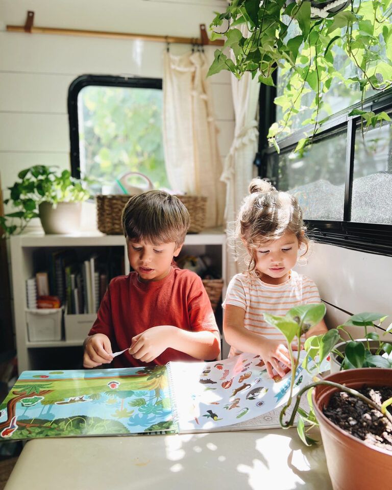 Renovated travel trailer with homey, boho vibes